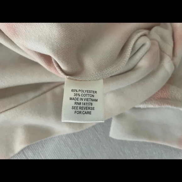 Kirious Reverse Stitch Tie Dye Crew Neck Sweatshirt Coral S - Picture 5 of 5